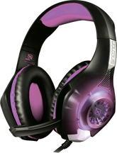 Diadema Necnon Gaming Flexible Over-Ear Nbhg Viper Led Alambrico Negro Con Fucsia